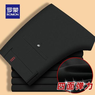 罗蒙秋季新款正品商务直筒休闲裤