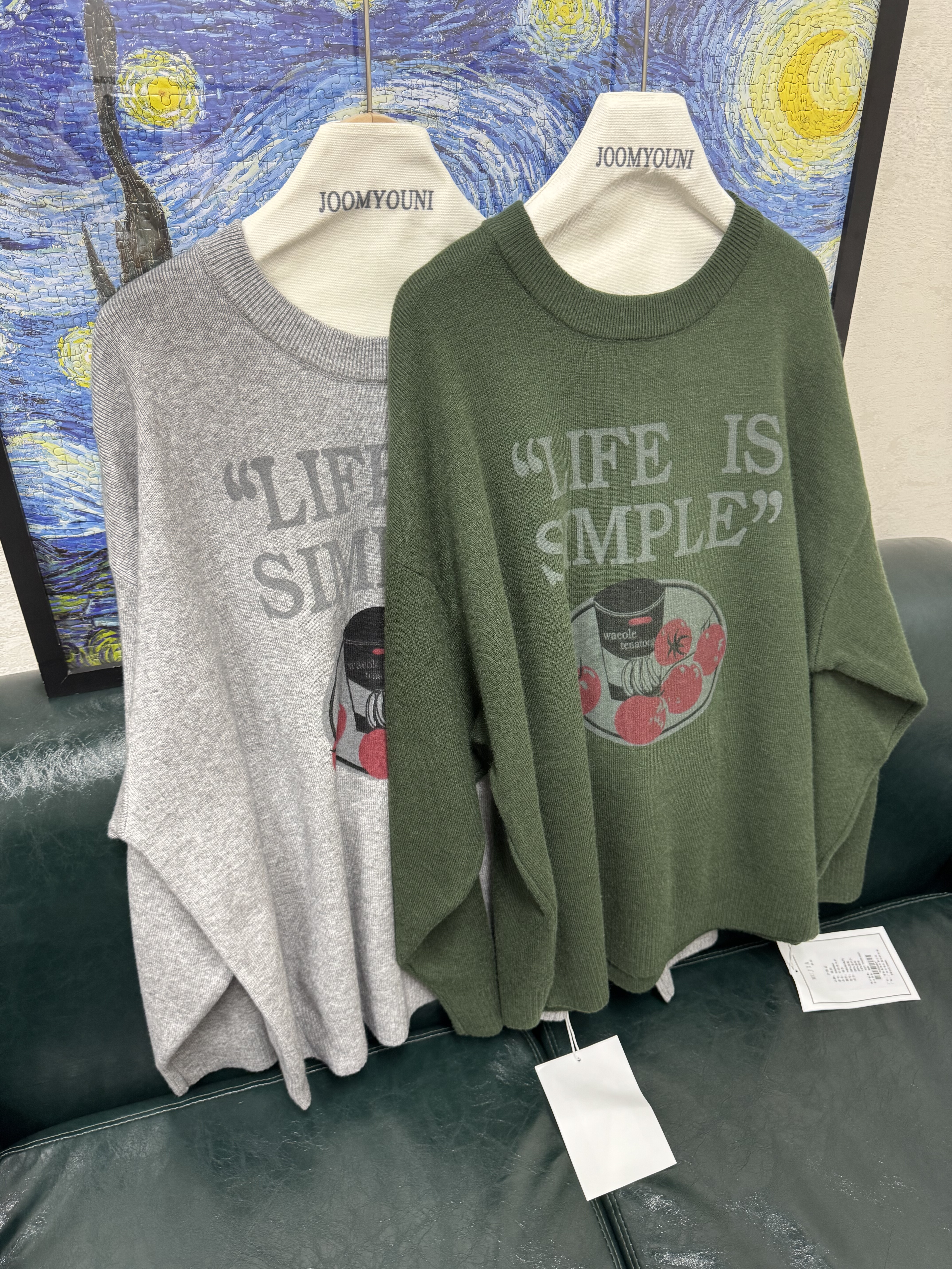 2025秋季新款韩版宽松显瘦百搭圆领字母印花针织衫女毛衣上衣