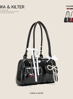 CHAIKAKILTER高级感时尚百搭保龄球包包女2025夏季新款单肩腋下包