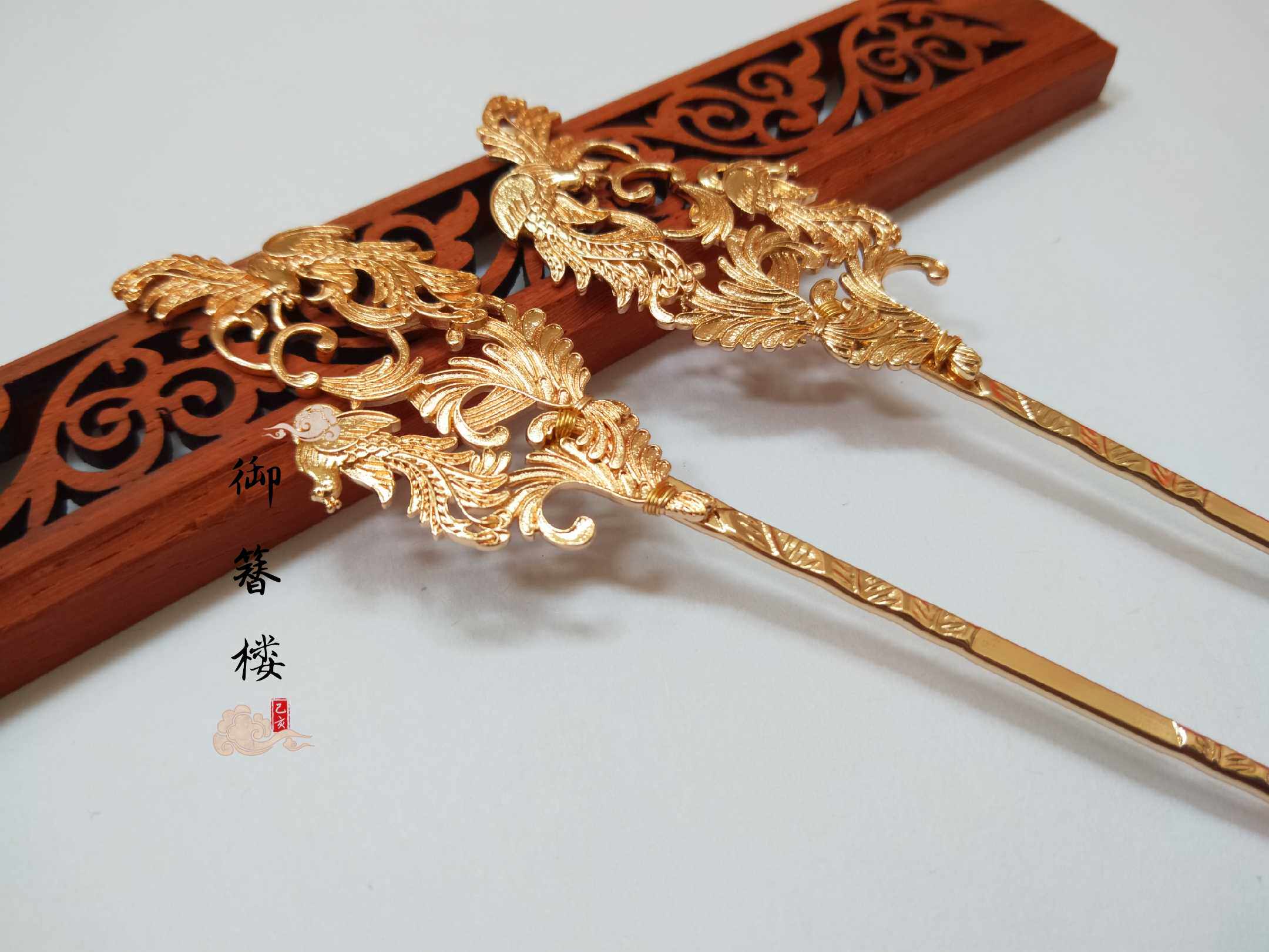 凤凰发簪图片,木头簪子图片手绘,在钟楼的凤凰发簪(第5页)_大山谷图库