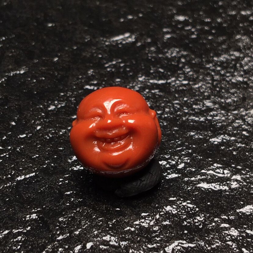 笑佛佛头1000SE背云弟子珠南红