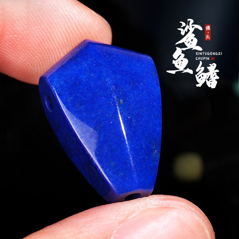 原矿新款精选青金石鳍一体三通佛头金刚星月菩提108手串diy配件