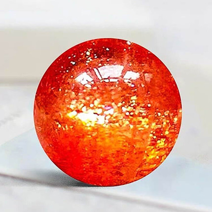 7A收藏级天然金太阳阿鲁沙散珠圆珠单珠金草莓超七多宝水晶手串