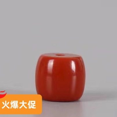 南红满色满肉直切桶珠顶珠腰珠文玩配饰配件星月配珠猴头橄榄配件