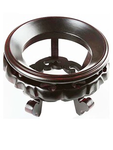 天然葫芦水晶球底座实木质摆件底托花盆底坐篮球摆架