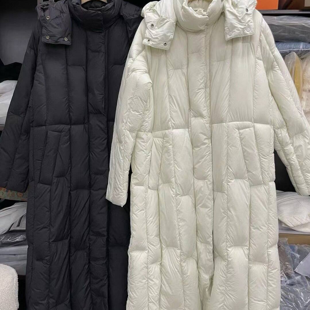 桃子家！牛货95白鹅绒~可脱卸连帽内抽绳中长款羽绒服外套女秋冬