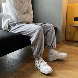 20秋新款个性印花男女中性针织休闲裤运动裤长裤XZ221-1