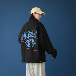 2021春新款情侣外穿印花ins盐系夹克外套XZ-221-1-J图片