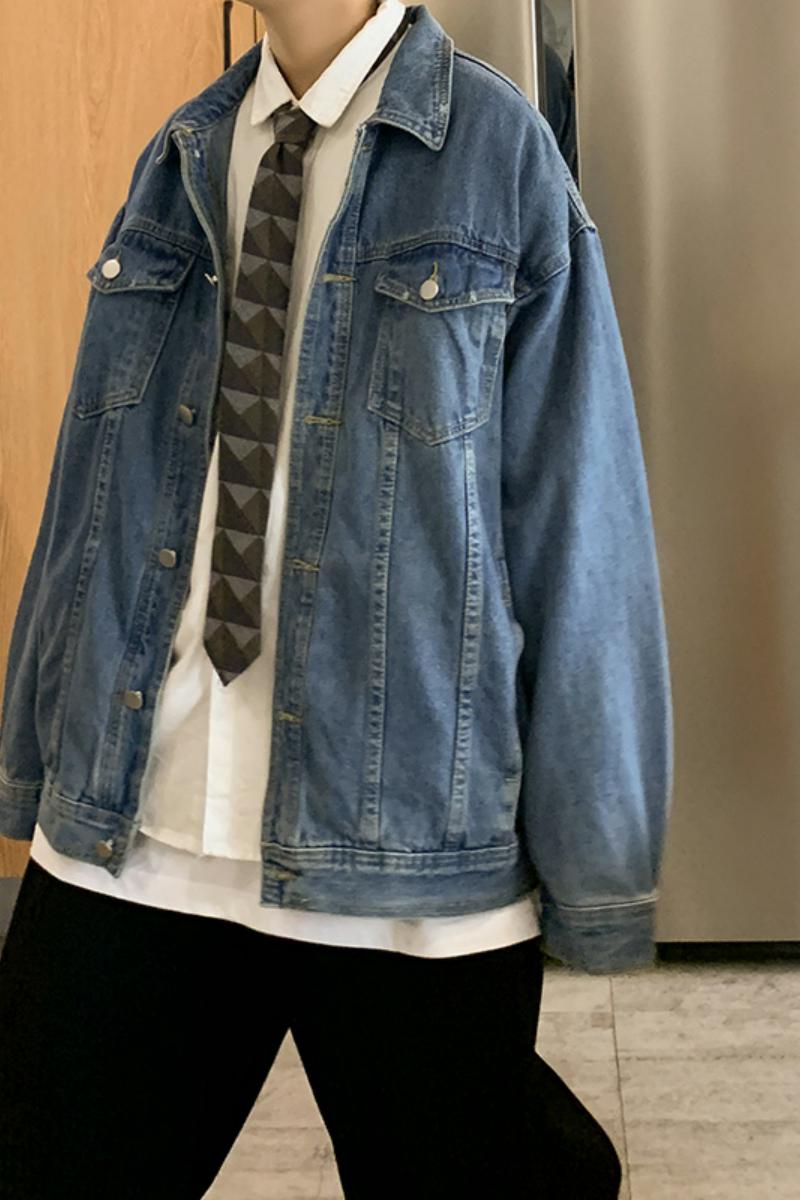 2021春新款宽松牛仔衣夹克百搭牛仔外套XZ-221-1-J,男装夹克,星座221-1