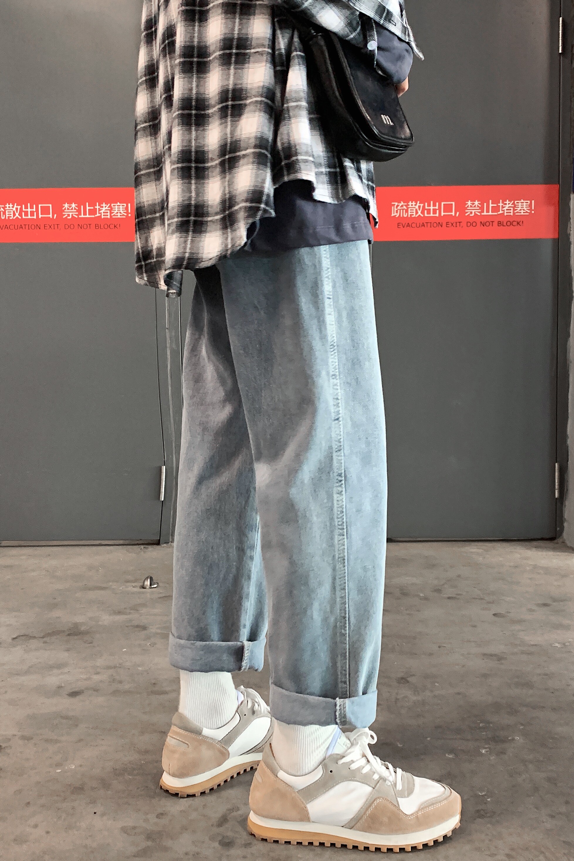 主推秋装新款中性直筒宽松牛仔裤休闲裤九分裤XZ-221-1,男装牛仔裤,星座221-1
