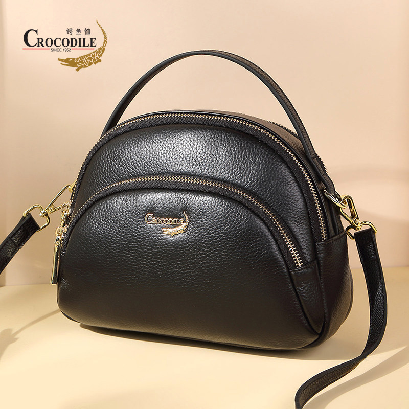 鳄鱼恤贝壳包百搭包包头层牛皮多功能真皮女式斜挎包单肩包包通勤