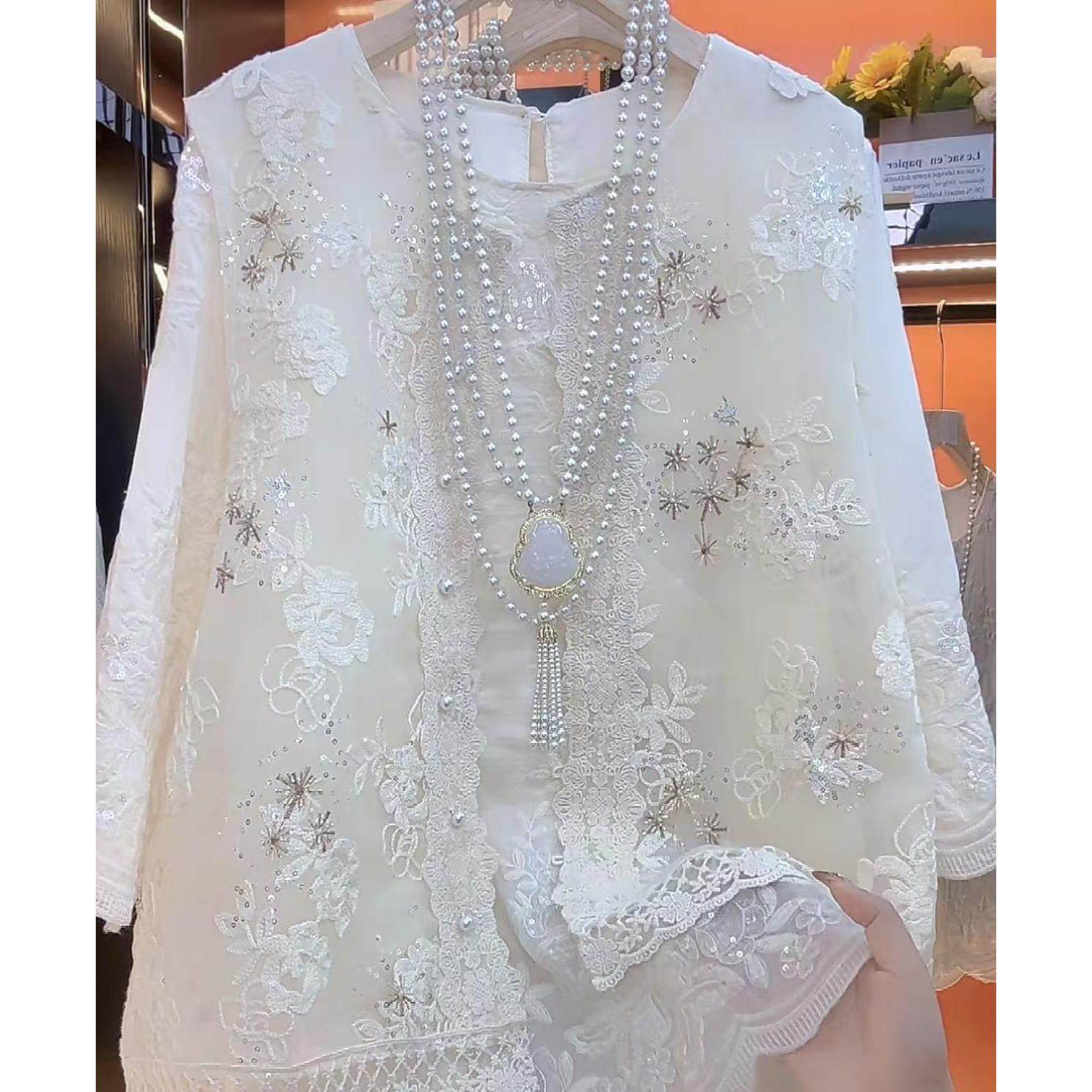 9938珍珠盘扣蕾丝马甲复古女刺绣百搭蕾丝薄款单独马夹春秋宽松,女装/女士精品,马夹,淘宝优惠券,粉丝福利购,淘宝优惠卷