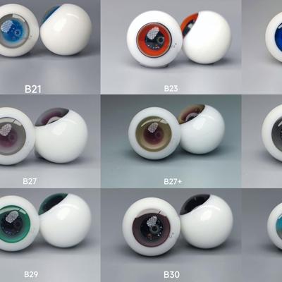 ob11玻璃眼珠圆溜溜可动｛B系列23-25｝8mm10mmA品低弧现货手工眼
