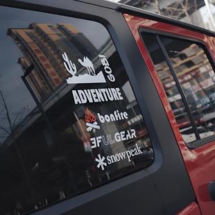 牧马人坦克300bj40户外露营车窗玻璃贴纸越野SUV穿越戈壁反光车贴