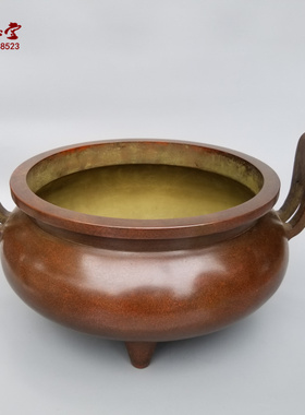 黄铜仿古风檀香摆件宣德炉