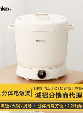 日本SDRNKA家用电饭煲1到3人多功能迷你小型智能学生宿舍煮饭火锅