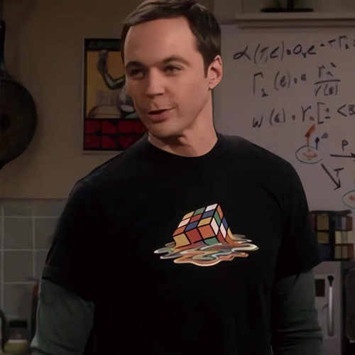 融化的魔方短袖T恤谢尔顿谢耳朵同款da爆炸周边衣服装男女半袖 夏