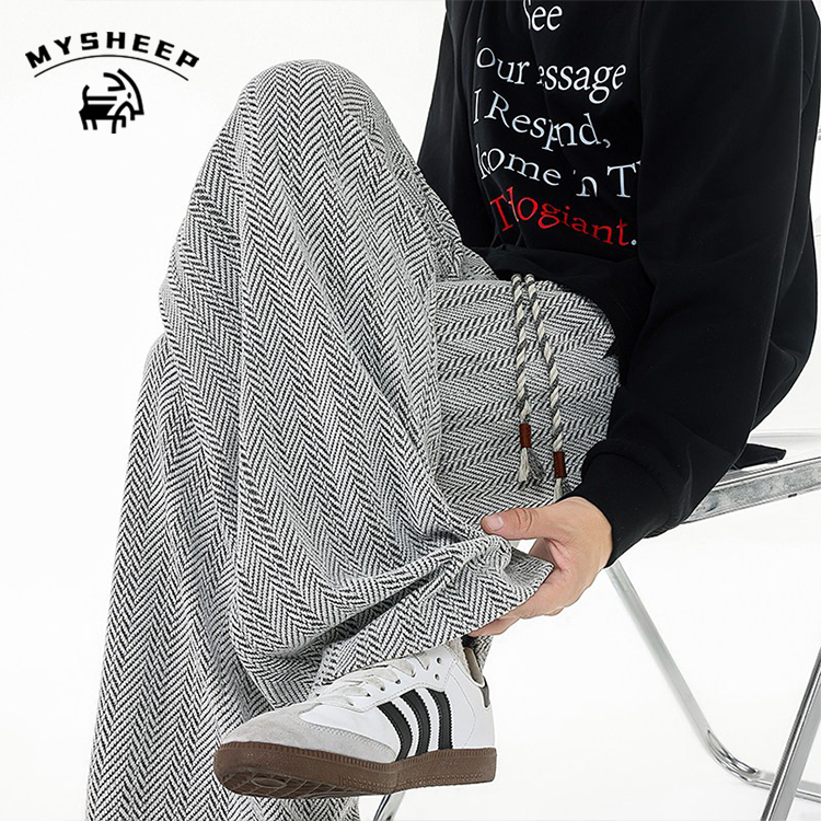 MY秋季斜纹阔腿休闲裤满天星潮牌垂感宽松百搭高街直筒卫裤男生,男装,休闲裤,淘宝优惠券,粉丝福利购,淘宝优惠卷