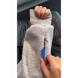 MY秋冬重磅加厚多口袋撞色硬挺卫衣男女连帽宽松开衫情侣简约外套