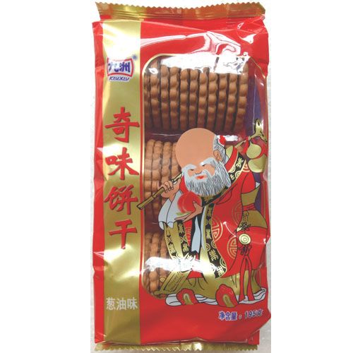 【5袋包邮】九洲奇味葱油饼老头饼九洲寿星195g-封面