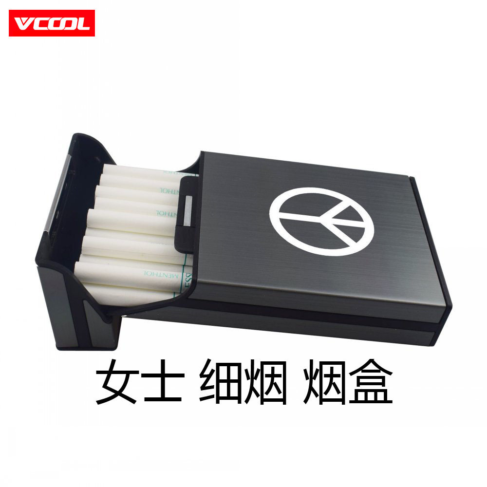潮牌女士加长细烟盒包铝塑料便携打火机收纳盒/袋/柜