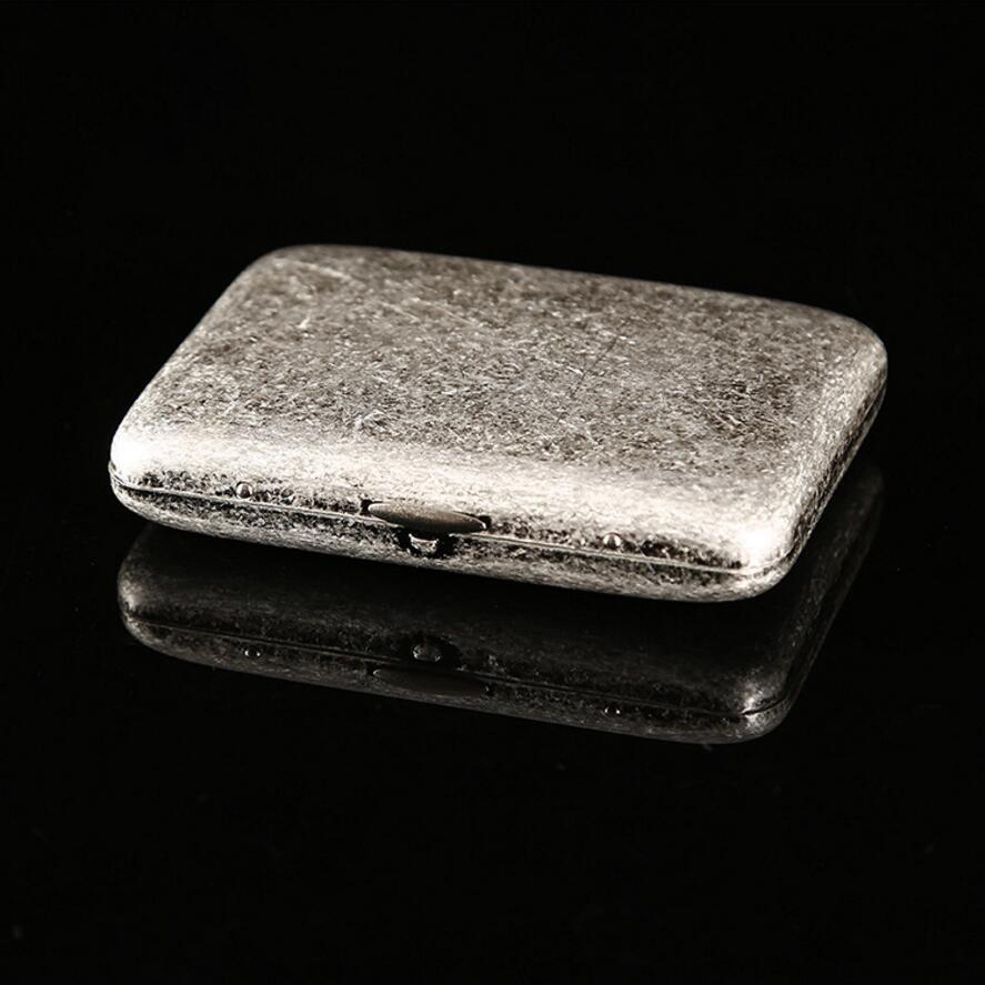 双枪烟盒古银黄铜制金属烟盒320 超薄烟盒16支装自动金属烟盒批发