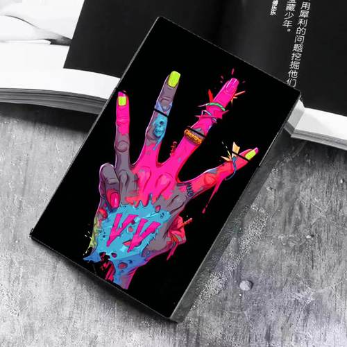 炫彩涂鸦男士外贸烟盒塑料防潮防变形女士自动按压烟盒