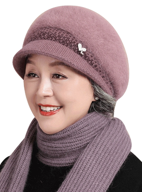帽子啄木鸟女中老年人冬季