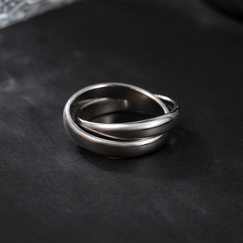 双环戒指闭口11号指环时尚百搭简约送女友指环