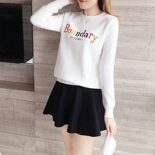 秋冬新款女神网红气质套装裙毛衣裙子洋气显瘦时尚针织两件套装裙