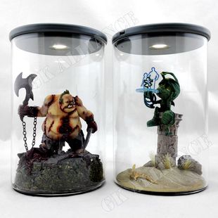 Dota2刀塔2屠夫帕吉英雄联盟LOL阿木木PU树脂手办LED玻璃瓶小夜灯