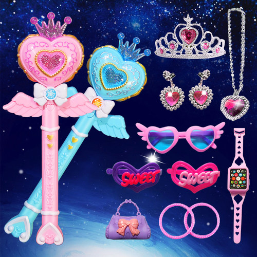 小女孩芭拉玩具发光儿童魔仙棒