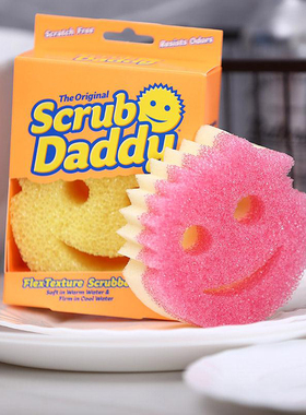 美国进口ScrubDaddy笑脸经典老爸魔力清洁刷厨房去污海绵锅洗碗擦