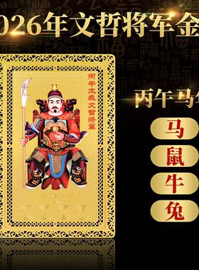 2026文哲大将军护身符