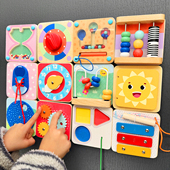 幼儿童木制磁性贴早教精细动作训练幼儿园忙碌冰箱贴多款 益智玩具