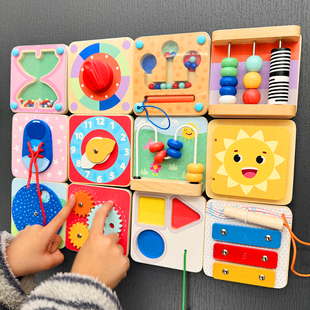 益智玩具 幼儿童木制磁性贴早教精细动作训练幼儿园忙碌冰箱贴多款