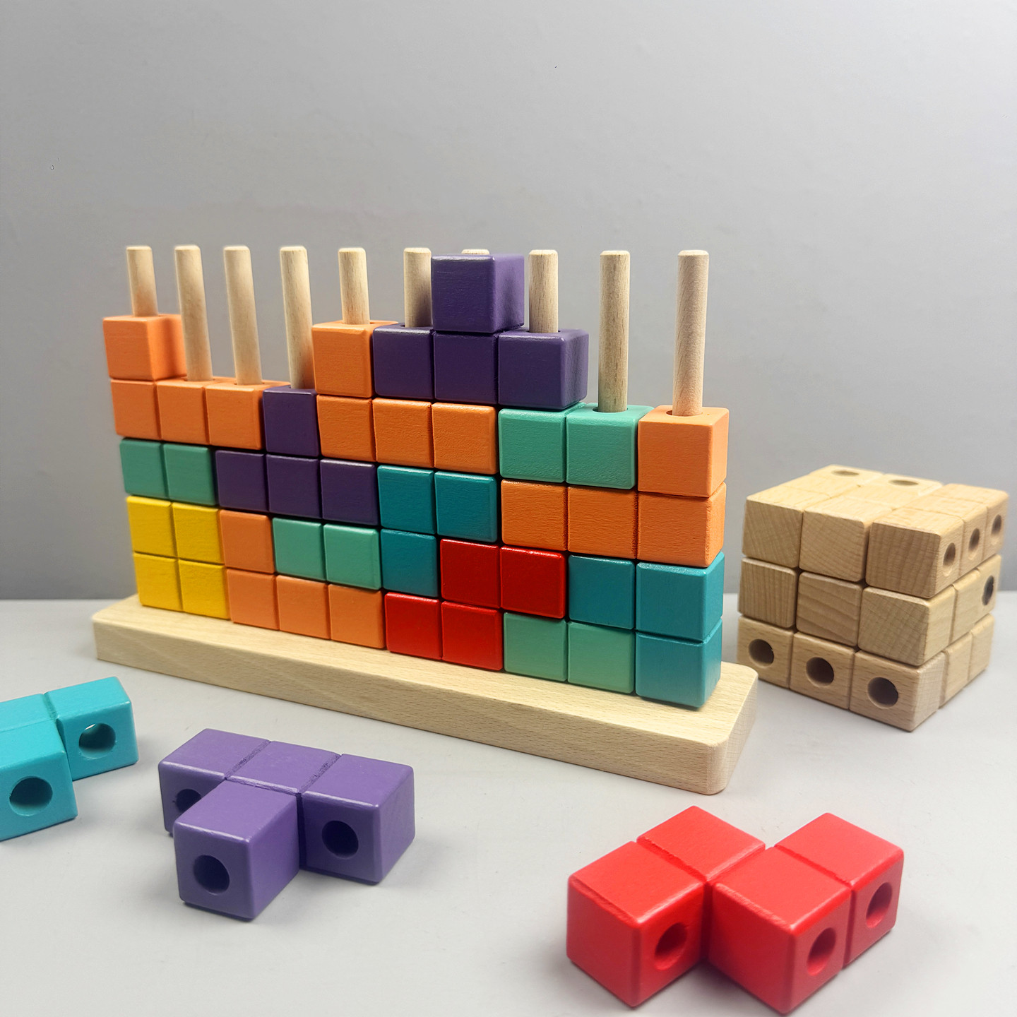 俄罗斯方块积木拼图儿童益智玩具索玛立方体男女孩3d立体拼图木质,玩具/童车/益智/积木/模型,木质积木,淘宝优惠券,粉丝福利购,淘宝优惠卷