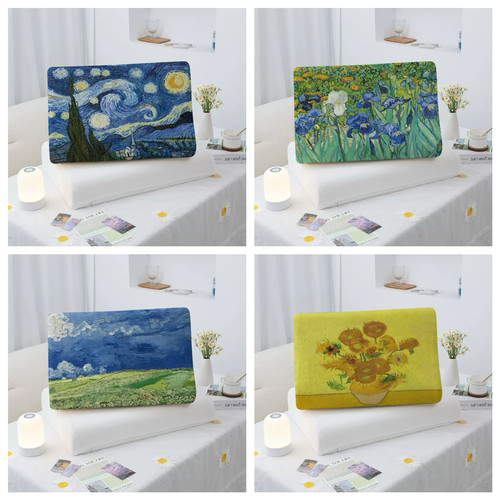 梵高油画欧式艺术乳胶枕专用枕套30x50植物风景40x60cm学生枕芯套