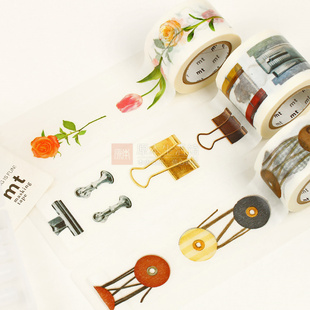 日系MT功能型和纸胶带 整卷贴画 标签图案手帐周边装饰素材胶纸