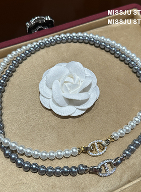 琚小姐正圆猪鼻子珍珠项链