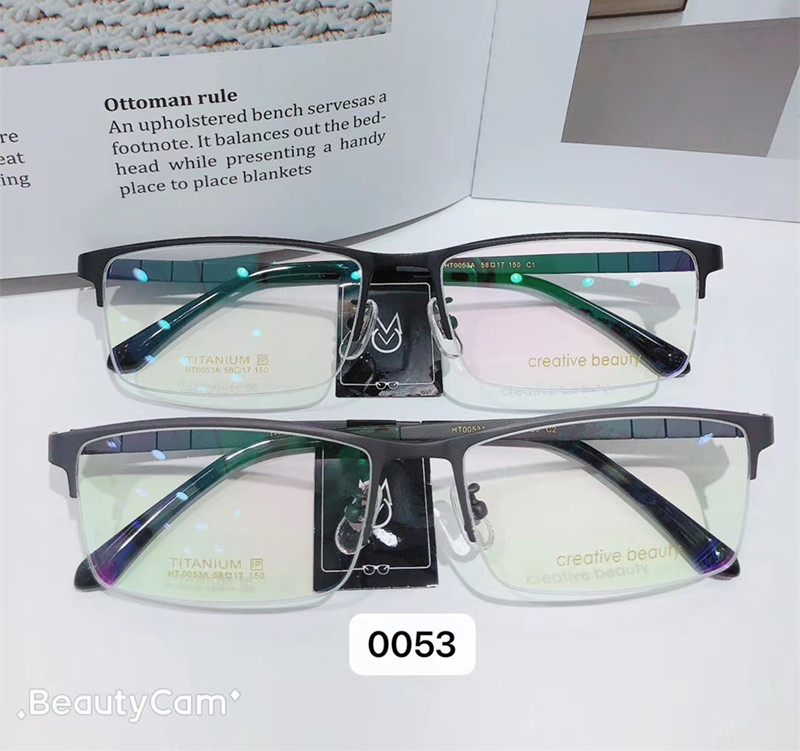 创美超轻纯钛眼镜框半框近视镜架ht0078  ht0062  ht0053  ht0200