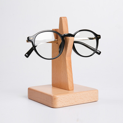 眼镜收纳架展示架办公桌眼镜店陈列装饰组合摆件创意支架实木摆设