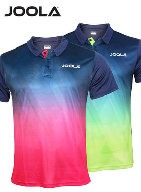 新款JOOLA优拉尤拉乒乓球服装男女款透气清爽短袖上衣三体元宇宙