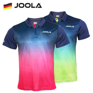 新款JOOLA优拉尤拉乒乓球服装男女款透气清爽短袖上衣三体元宇宙