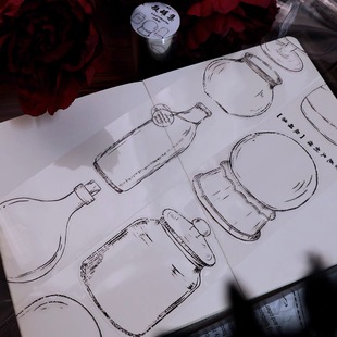 繁花文创馆 手帐胶带分装 瓶罐集 6.5×100cm PET模切 249