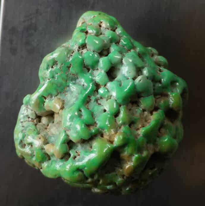 原矿 绿松石 纯天然 无优化 高瓷 菜籽黄 手玩石 手把件 37*35*28