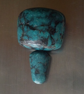 8原矿 绿松石 高磁高蓝 溢水洞子沟 乌兰花 佛头 三通 15*13*12