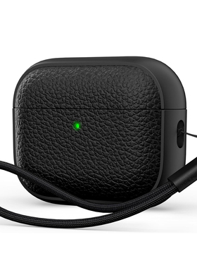 2025新款AirPodsPro3保护套橙色适用苹果pro2保护套airpods4仿皮纹理小众高级防摔硬壳耳机壳Pro三代