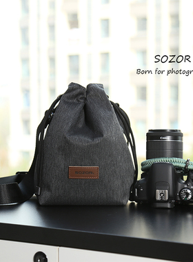 sozor相机包 富士XM5 XS20XE5佳能微单R50斜挎包微单反防水收口袋