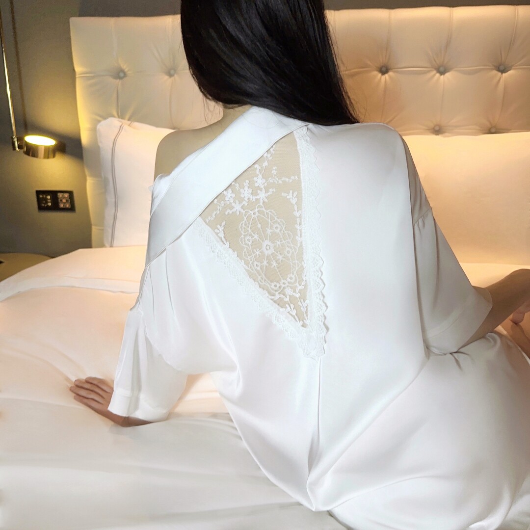 男友风衬衫性感睡衣女款春夏季